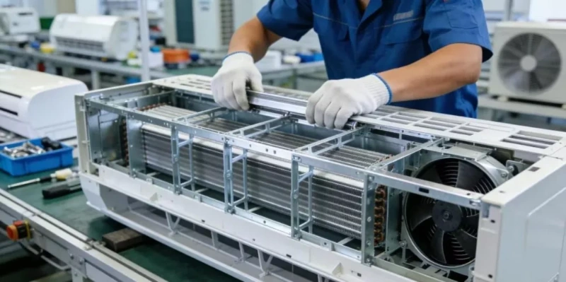 Galvanized roll formed steel sections for industrial equipment applications